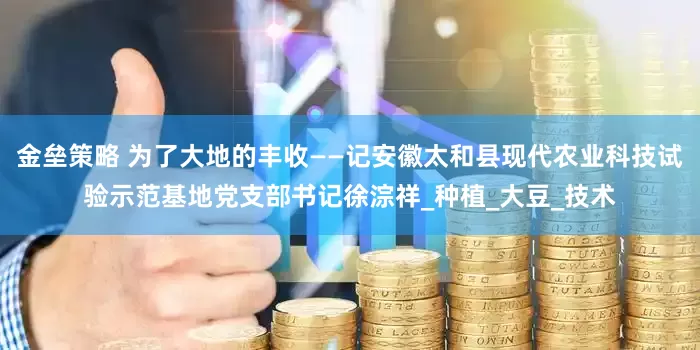 金垒策略 为了大地的丰收——记安徽太和县现代农业科技试验示范基地党支部书记徐淙祥_种植_大豆_技术
